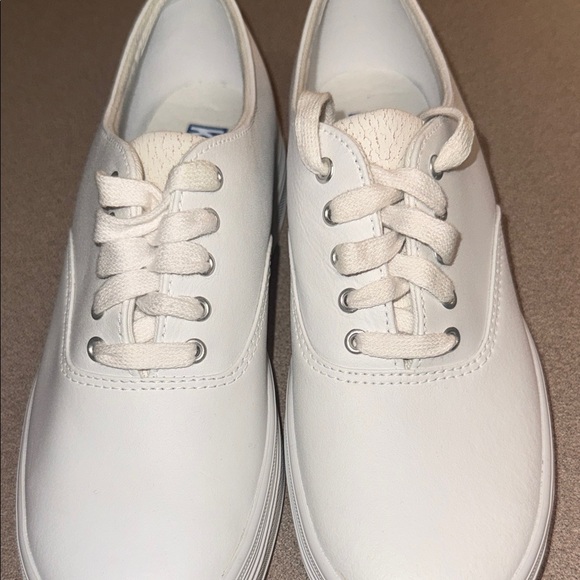 KEDS Women’s White  Leather Platform Lace Up Sneakers Size 7 - Picture 7 of 8